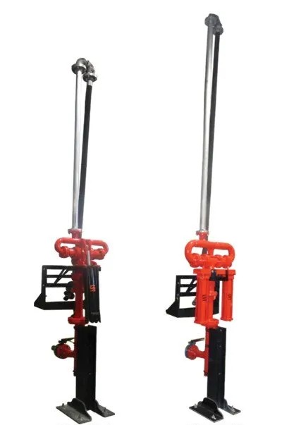 Snyder fuel cranes for locomotive fueling, with counterbalanced swing arm and riser